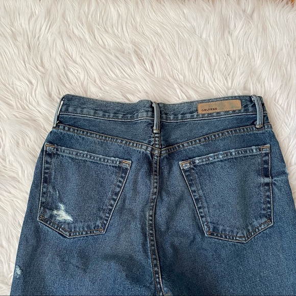 GRLFRND Jeans Karolina More Life High Rise Button Fly Skinny Blue Denim - Picture 5 of 14